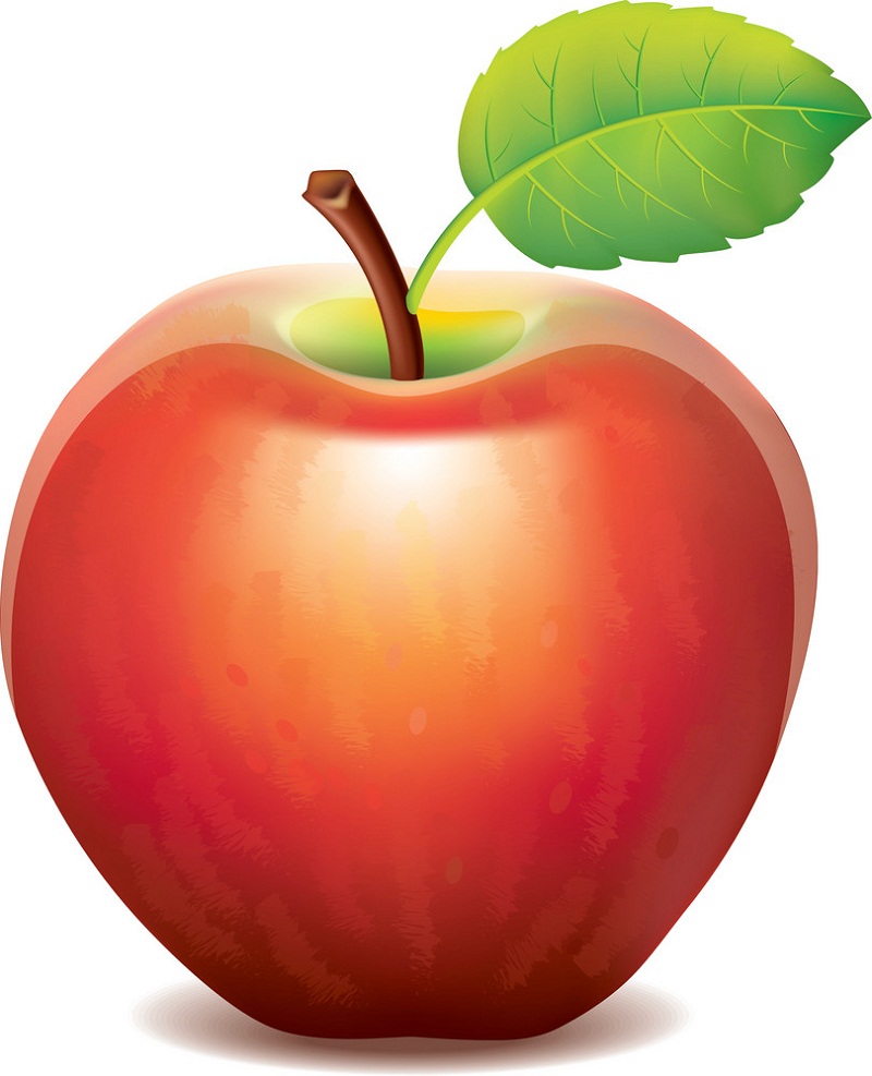 1 つの赤いリンゴのイラスト イラスト