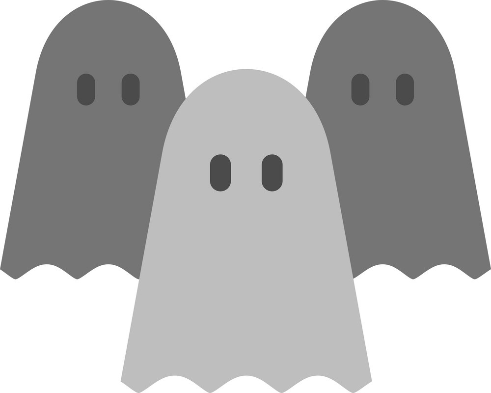 3 つの単純な幽霊のイラスト イラスト