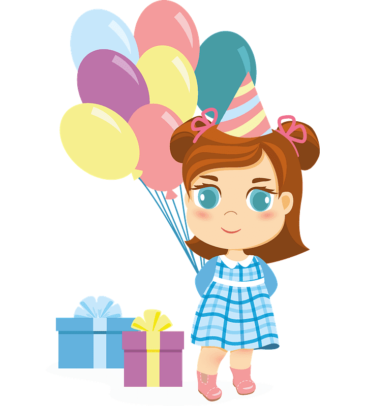 Birthday Illustration png for kid イラスト