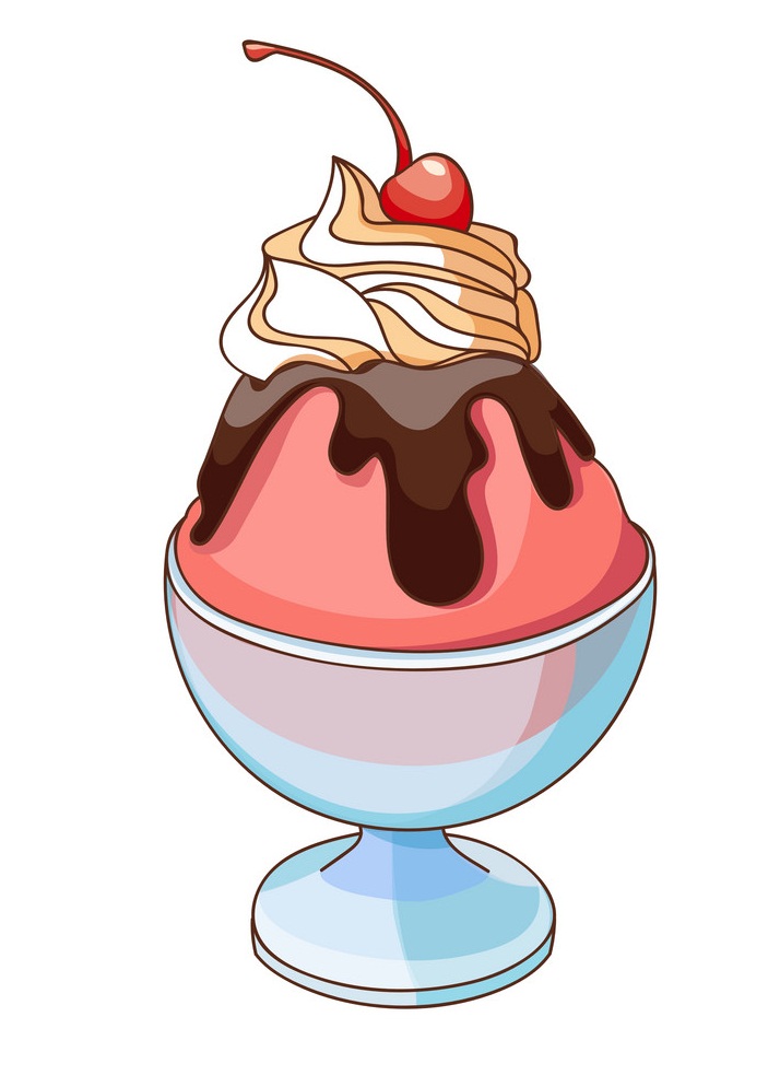 アイスクリームのグラスのイラスト イラスト