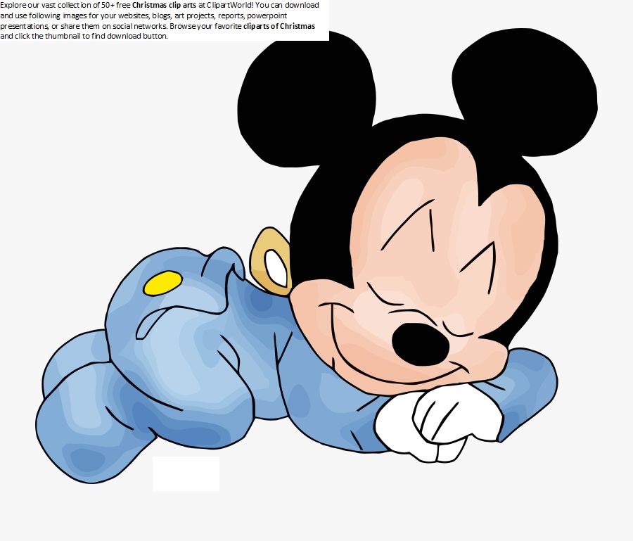 赤ちゃんミッキーマウスの睡眠イラスト イラスト