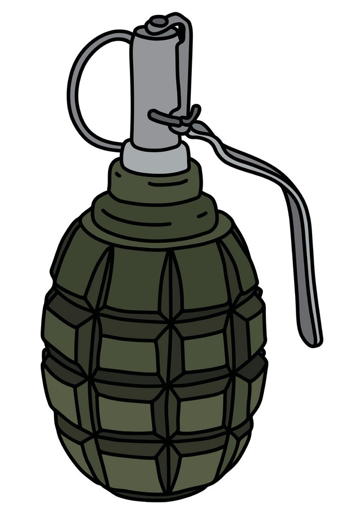 防衛手榴弾のイラスト