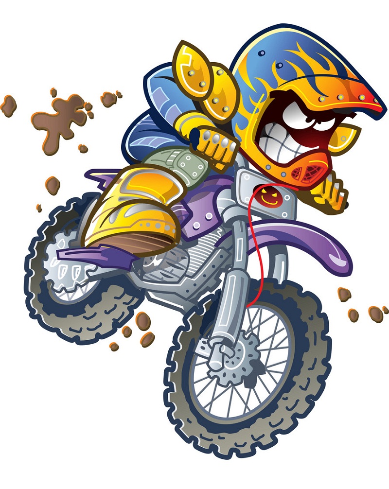 BMX ダートバイク ライダーのイラスト イラスト