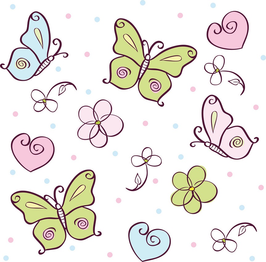 蝶のパターンイラスト イラスト