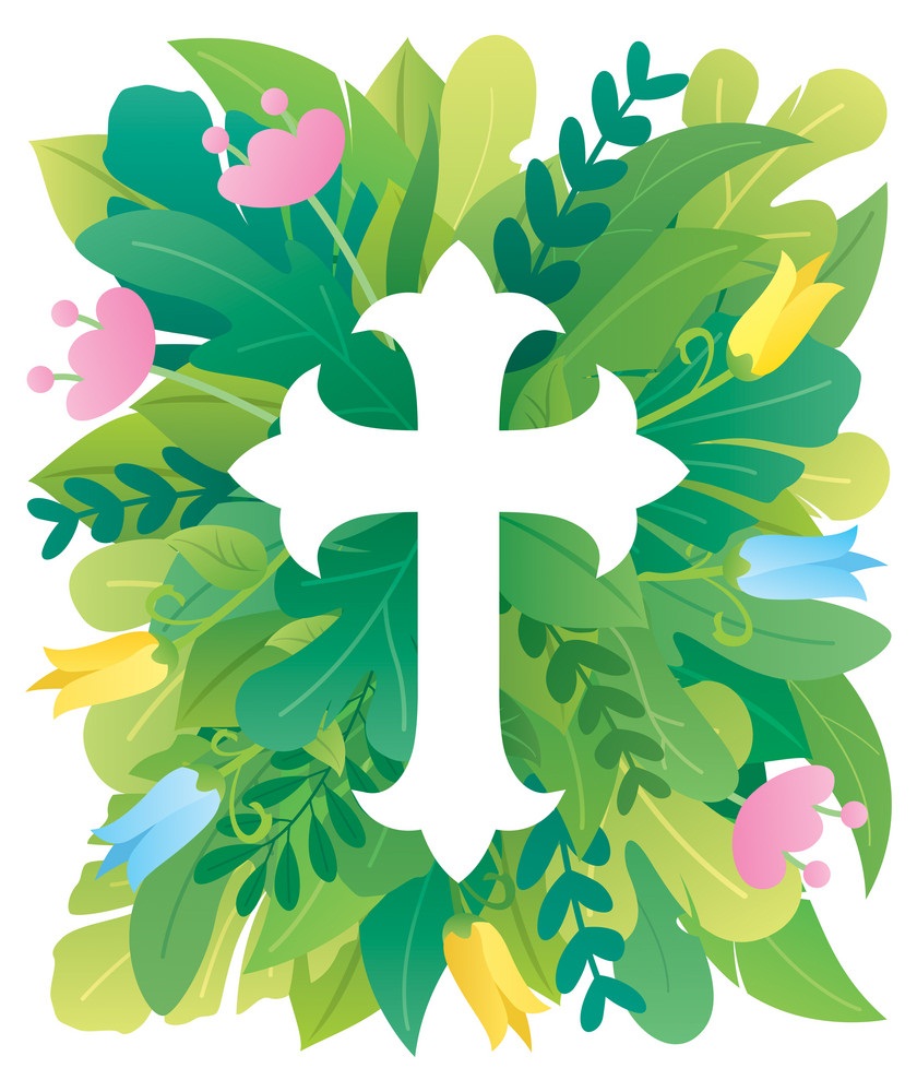 抽象的なキリスト教の十字架のイラスト イラスト