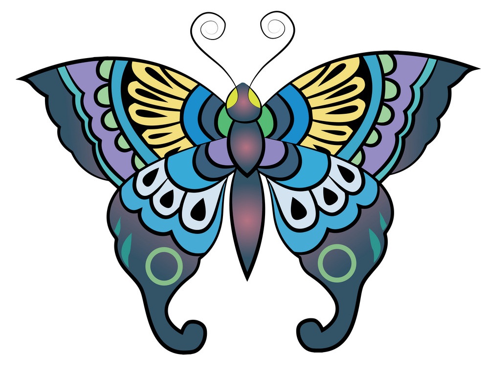 ファンタジー蝶のイラスト イラスト