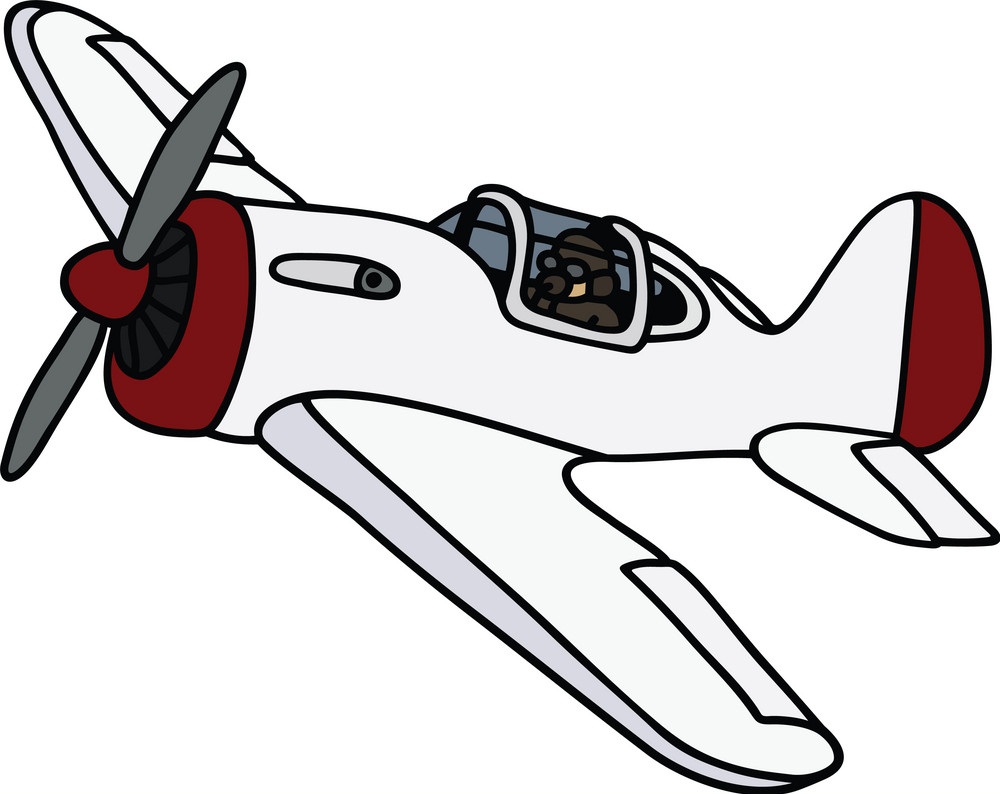 古い白いプロペラ飛行機のイラスト イラスト