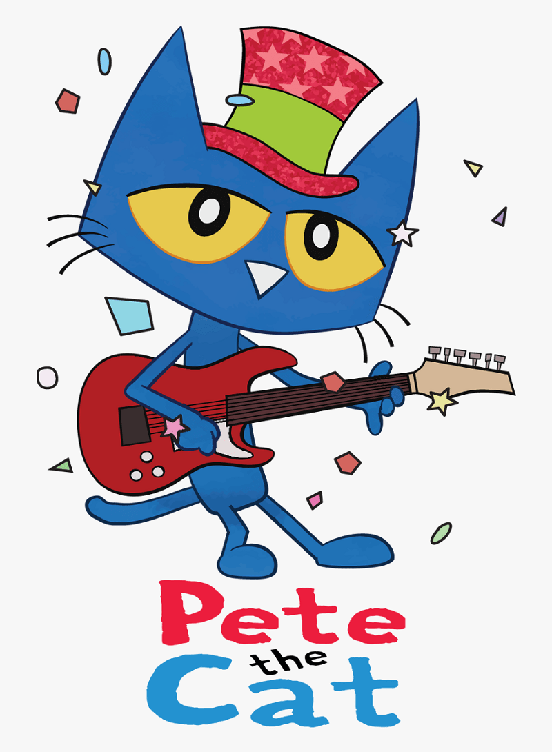 ギターを弾く猫のピートのイラスト