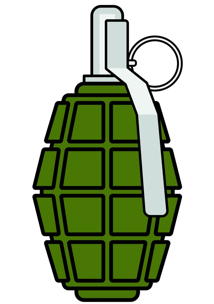 軍用手榴弾アイコンのイラスト