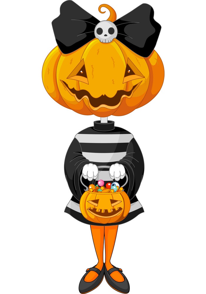 ハロウィンかぼちゃの女の子イラスト イラスト