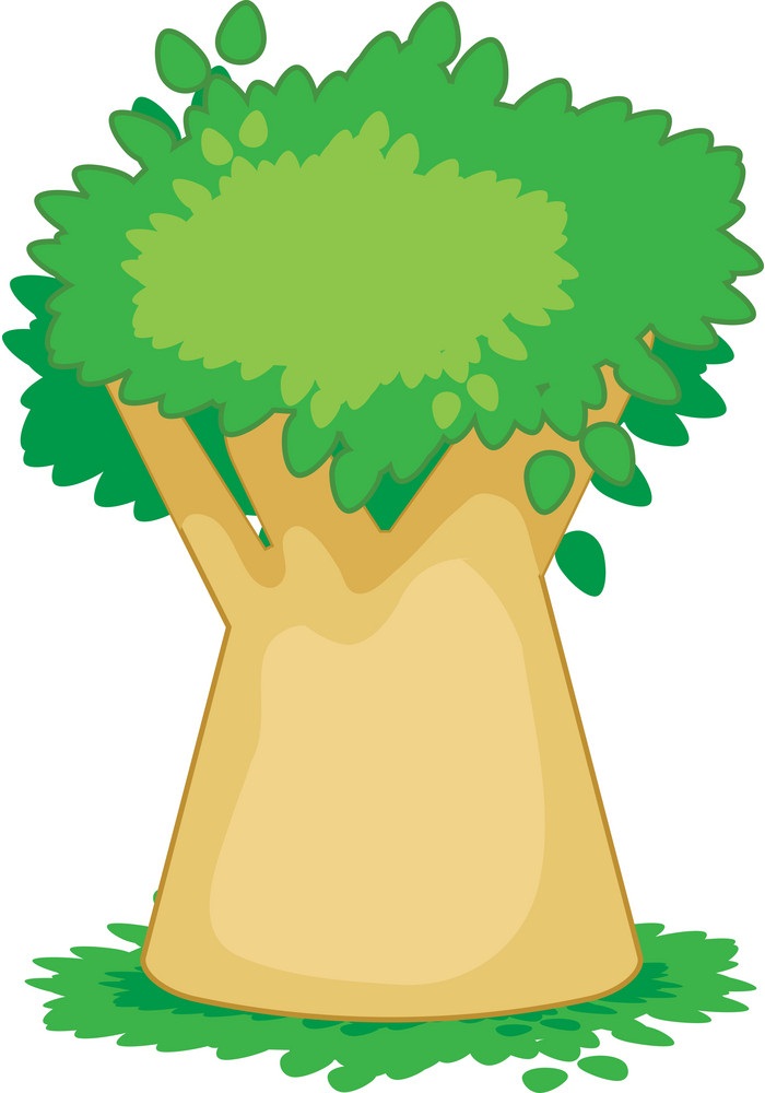 イラストバオバブの木 1