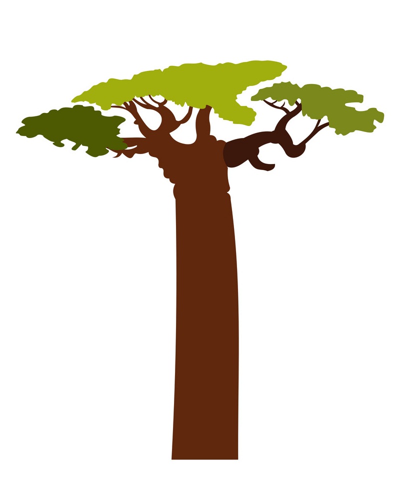 イラストバオバブの木のアイコン