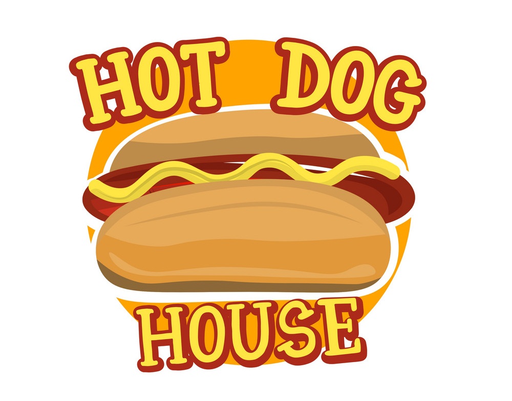 イラストホットドッグハウスのロゴ