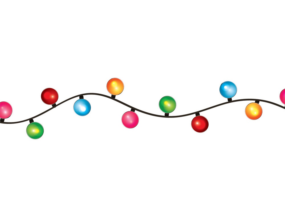 イラストレーターの丸い電球のクリスマスライト