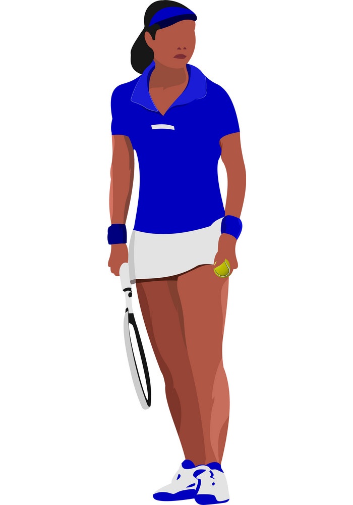 女子テニス選手のイラスト 3 イラスト