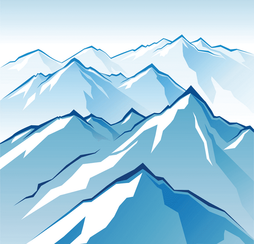 氷の山脈のイラスト イラスト