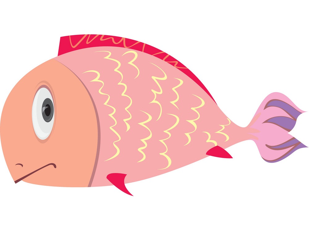 悲しそうな魚のイラスト イラスト