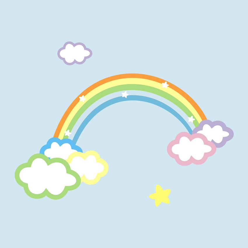 かわいい虹のイラスト イラスト
