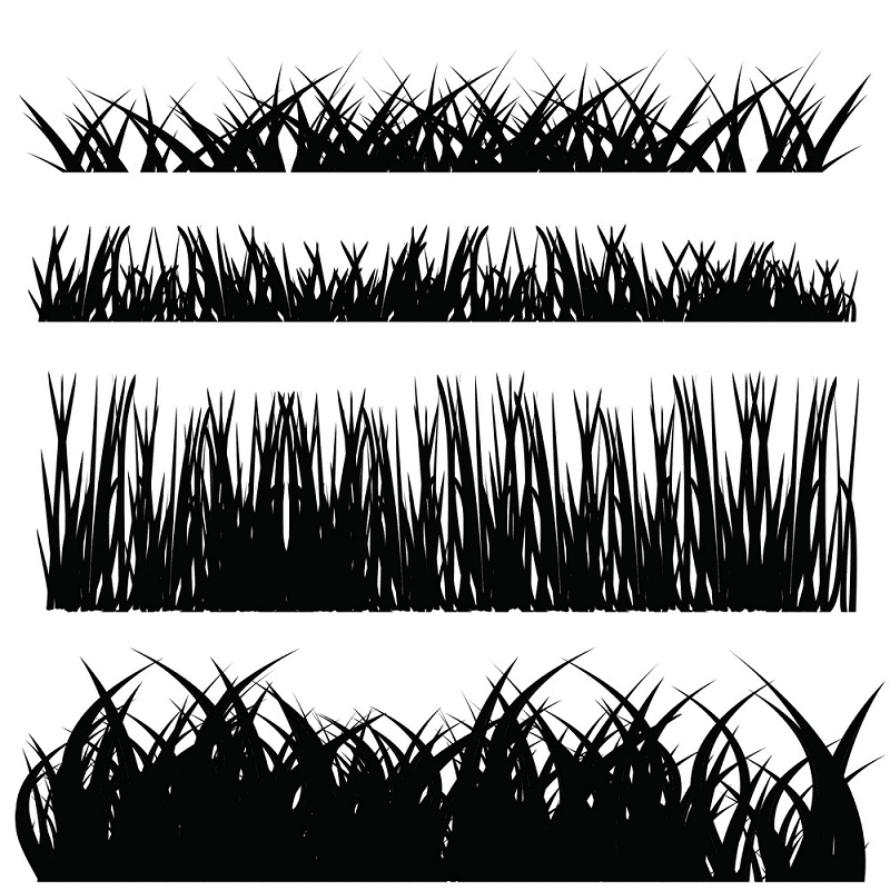 草のシルエットのイラストpng 10