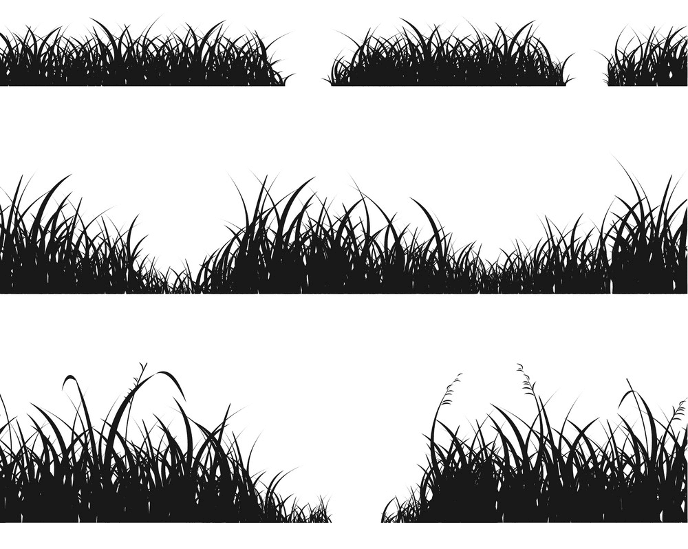 草のシルエットのイラスト png 2