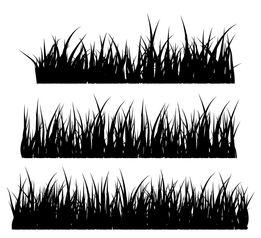 草のシルエットのイラストpng無料