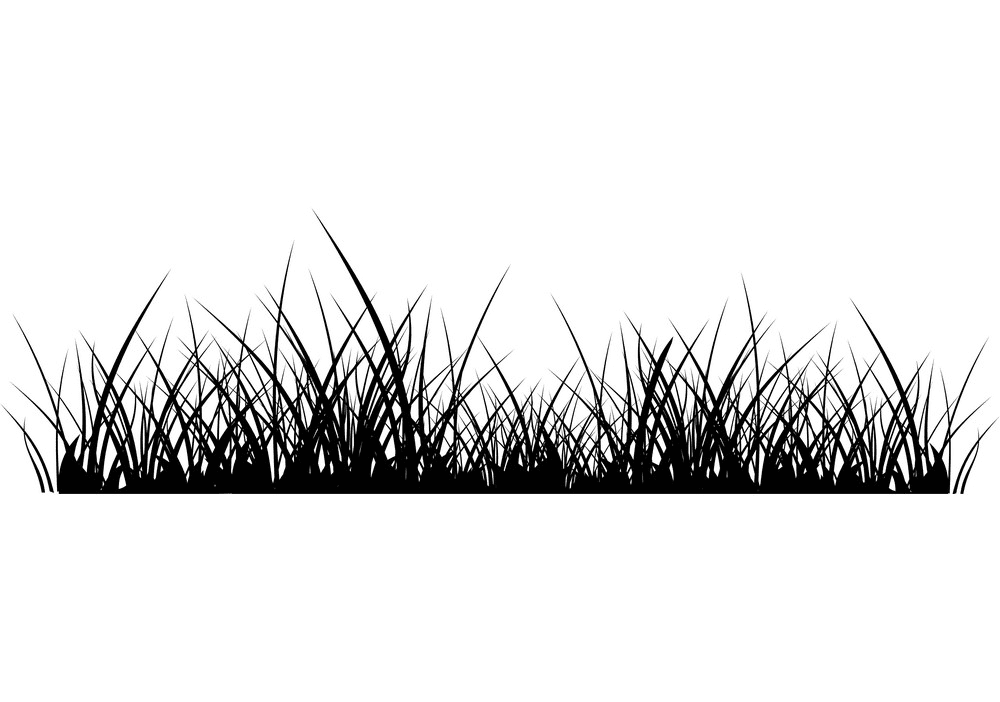 草のシルエットのイラスト