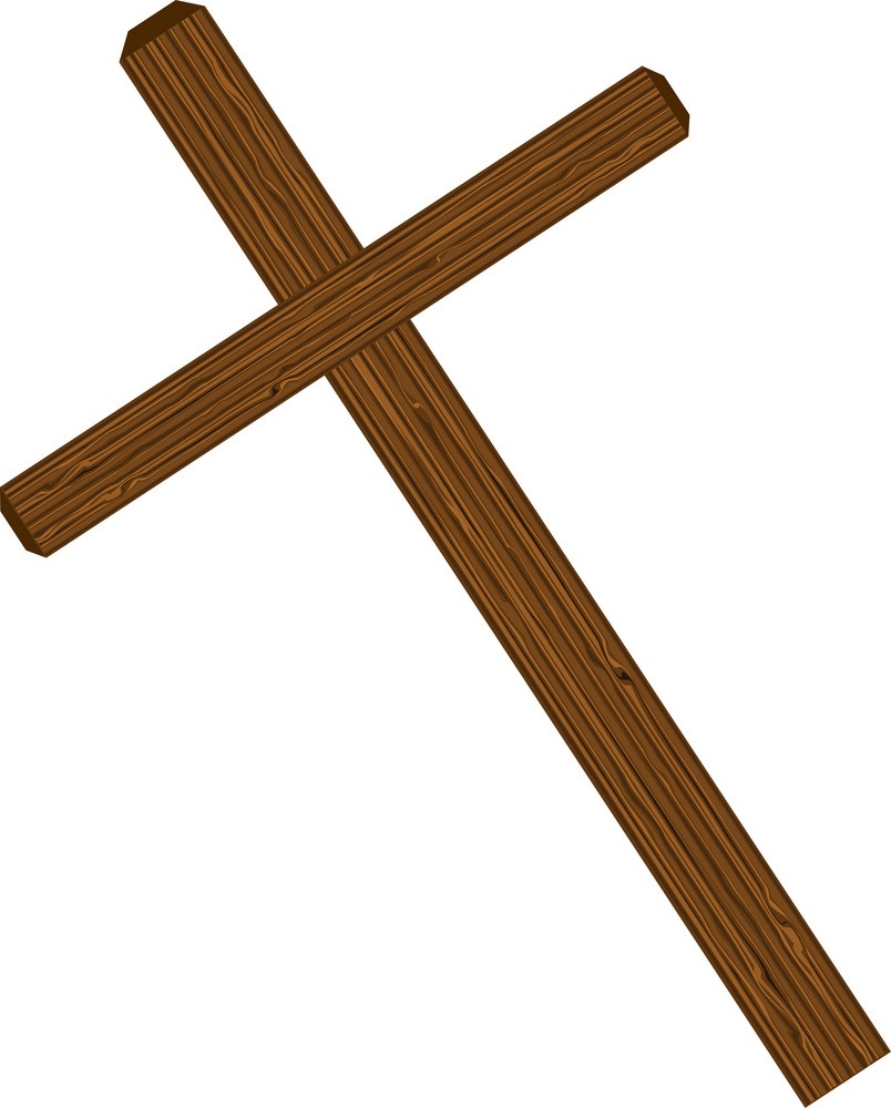 木製の十字記号のイラスト イラスト