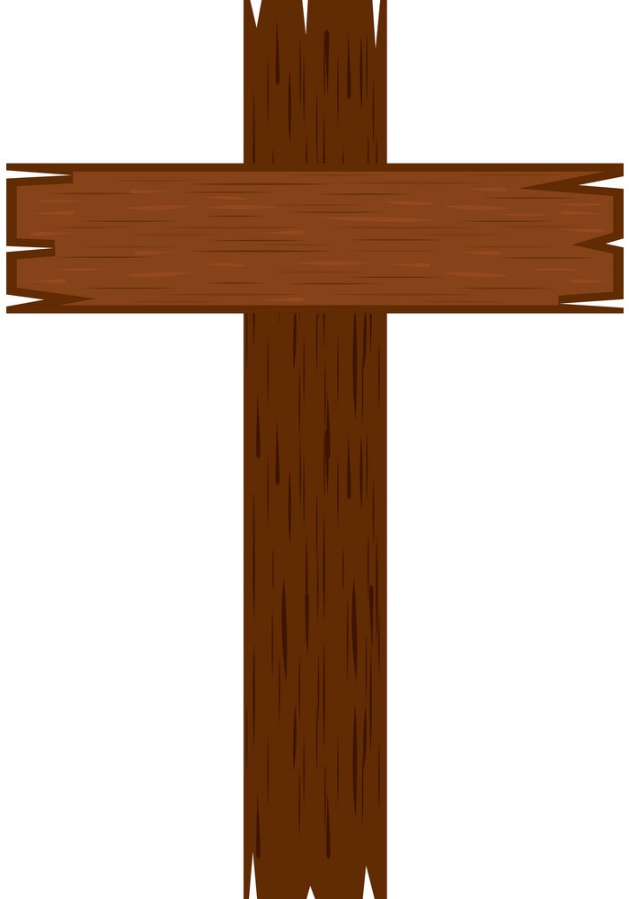 木製の十字架のイラスト イラスト