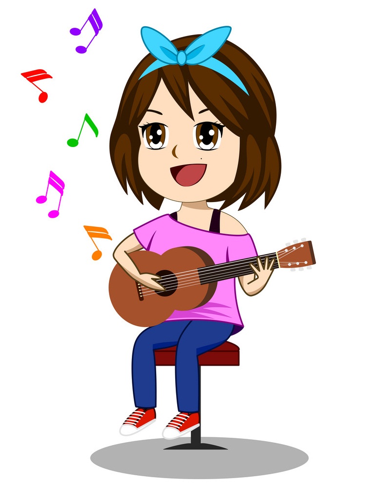 mooky playing guitar イラスト
