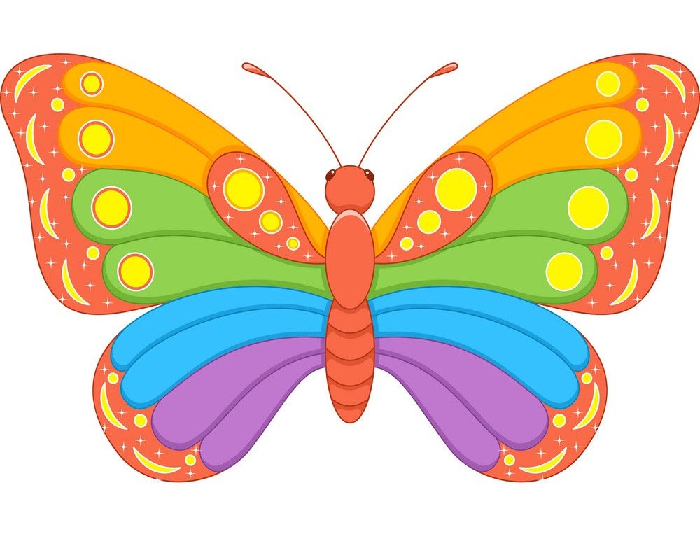 虹の蝶のイラスト イラスト
