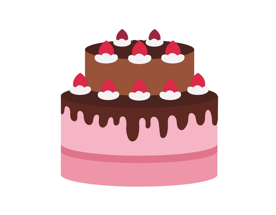 おいしい誕生日ケーキのイラスト イラスト