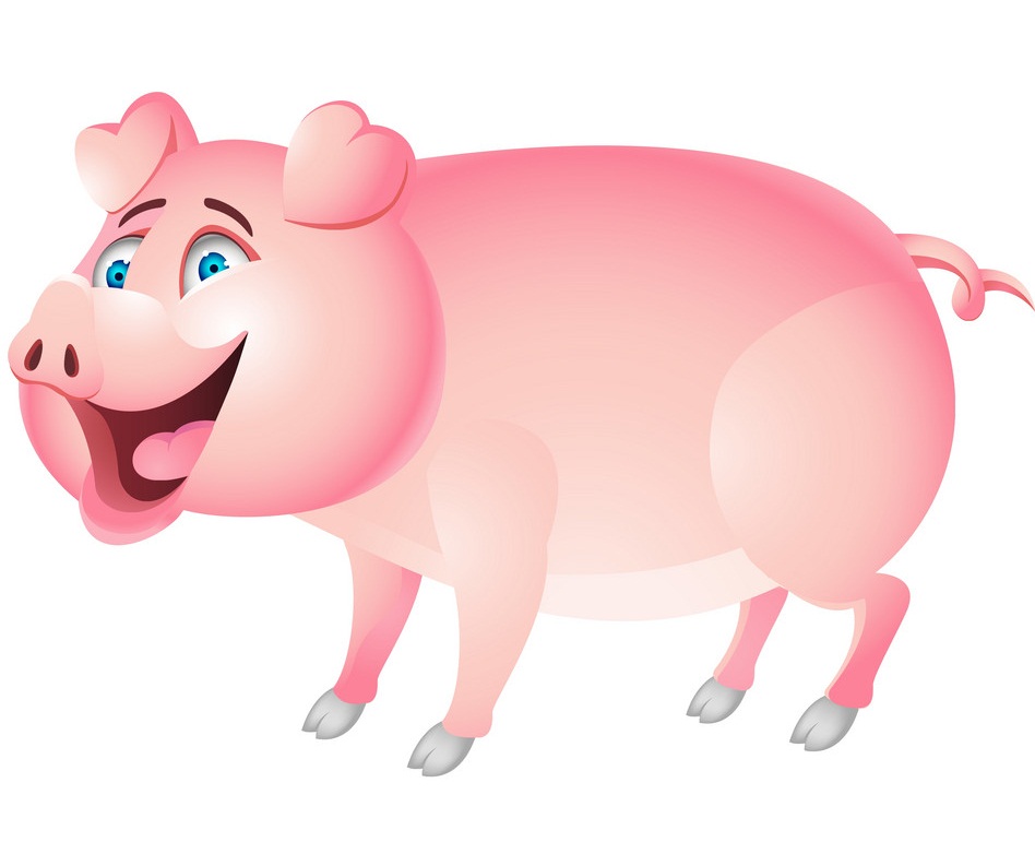 面白い豚の笑顔イラスト イラスト