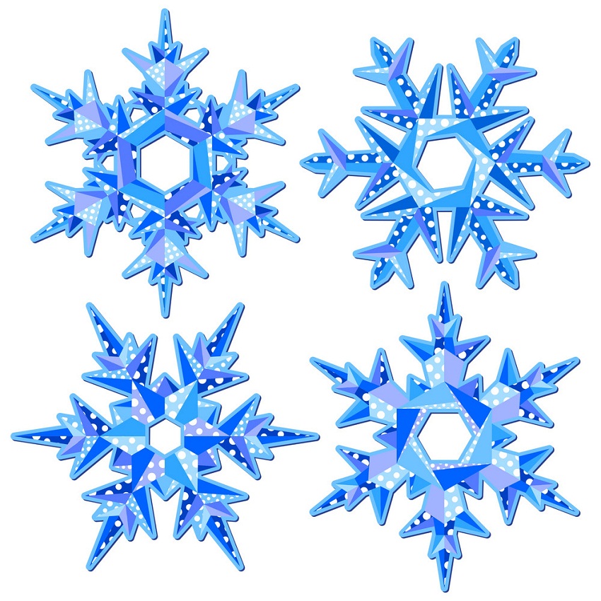 折り紙の雪の結晶のイラスト 2 イラスト