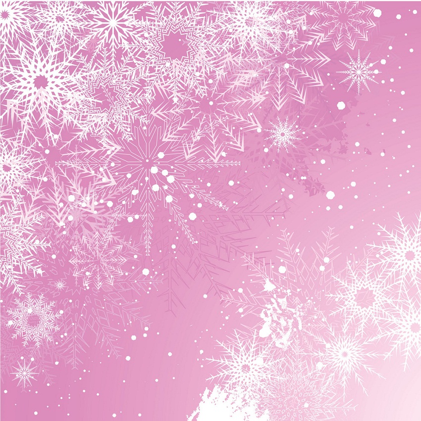 ピンクの雪の結晶の背景のイラスト イラスト