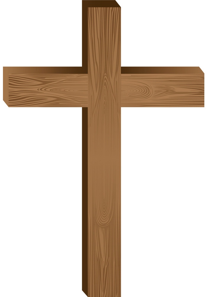 リアルな木製の十字架のイラスト イラスト