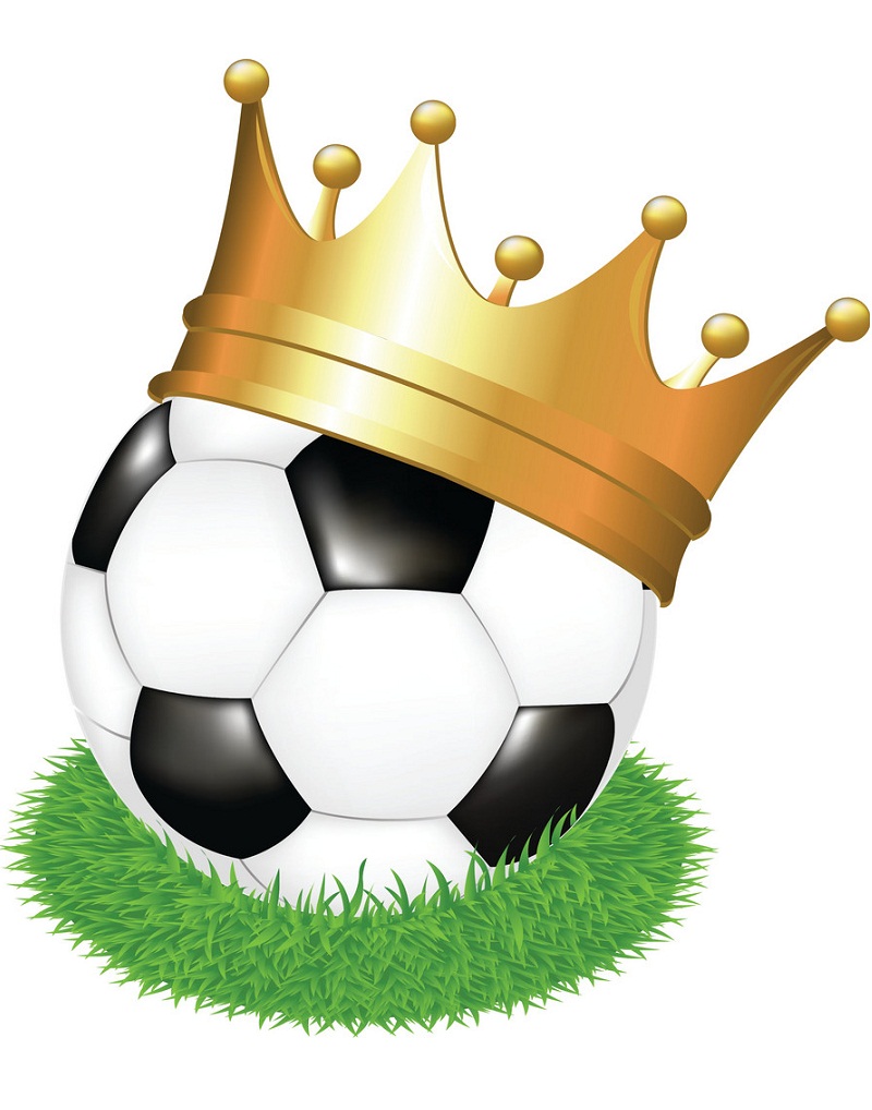 サッカー ボールの王冠のイラスト イラスト