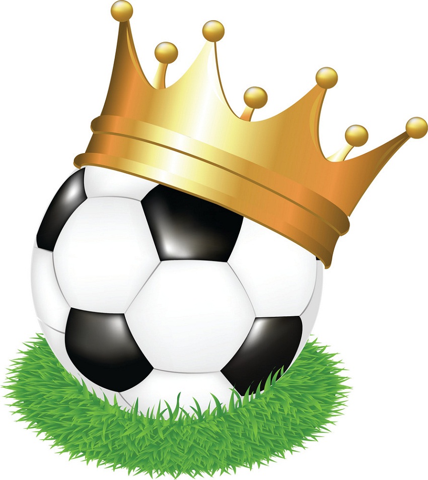 サッカー ボールの王冠のイラスト 3 イラスト