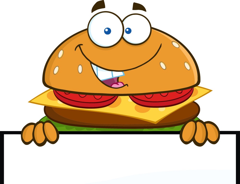 シェフのハンバーガー漫画のイラスト