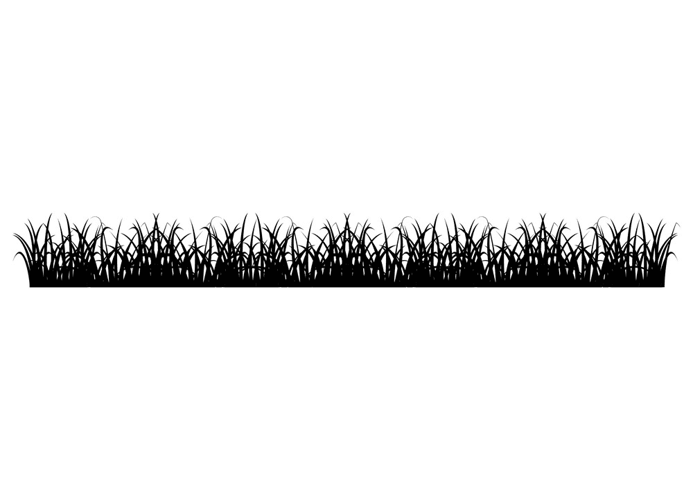 シンプルな草のシルエットのイラスト