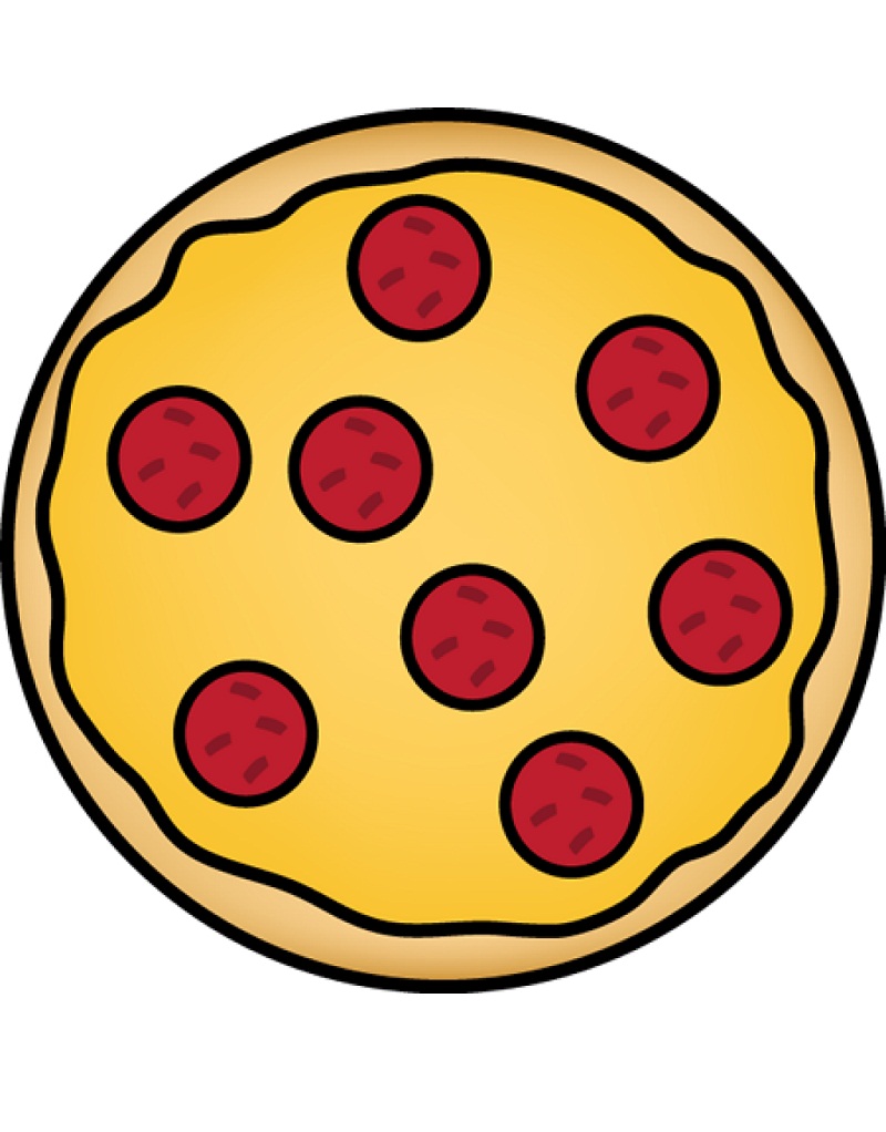 シンプルなピザのイラスト