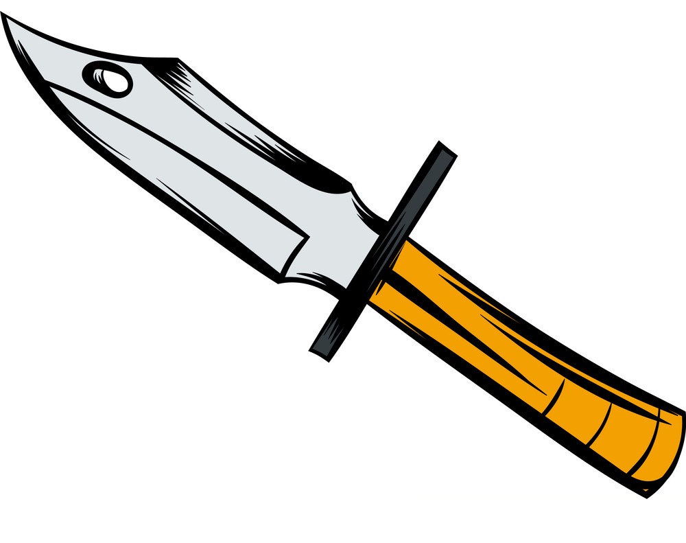 狩猟用ナイフのアイコンのイラスト イラスト