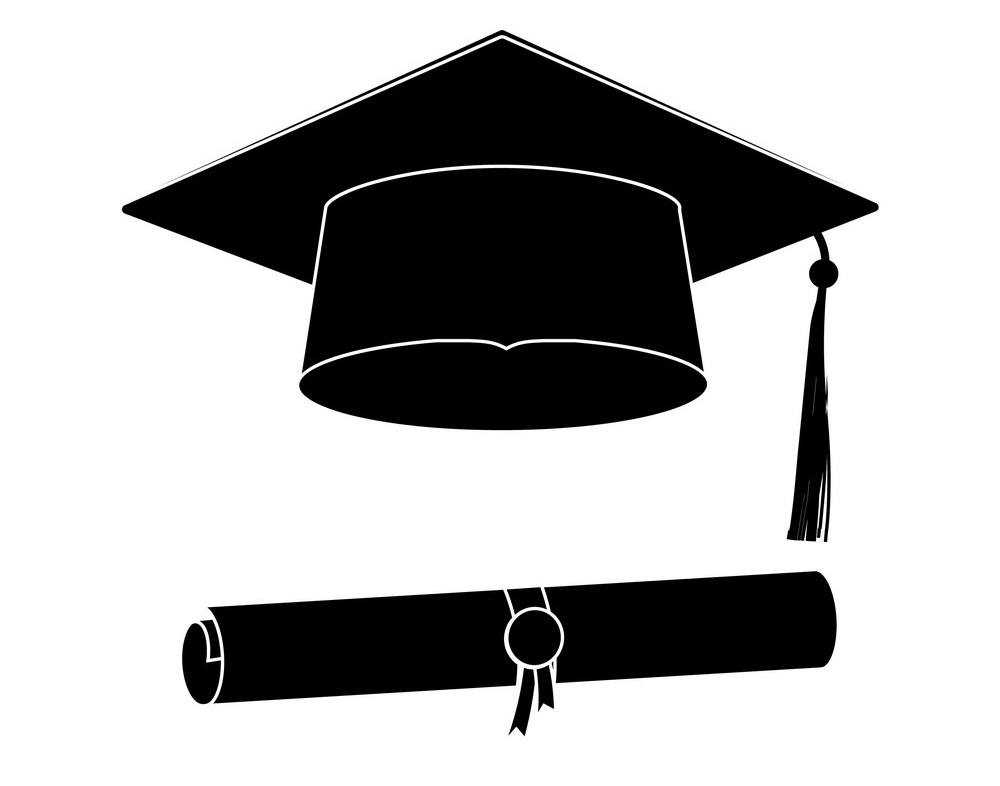 卒業帽と卒業証書のイラスト 2 イラスト
