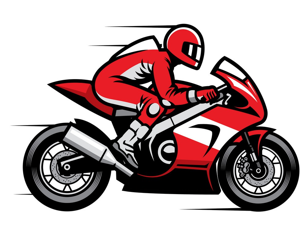 スポーツバイクレーサーが速く走るイラスト イラスト