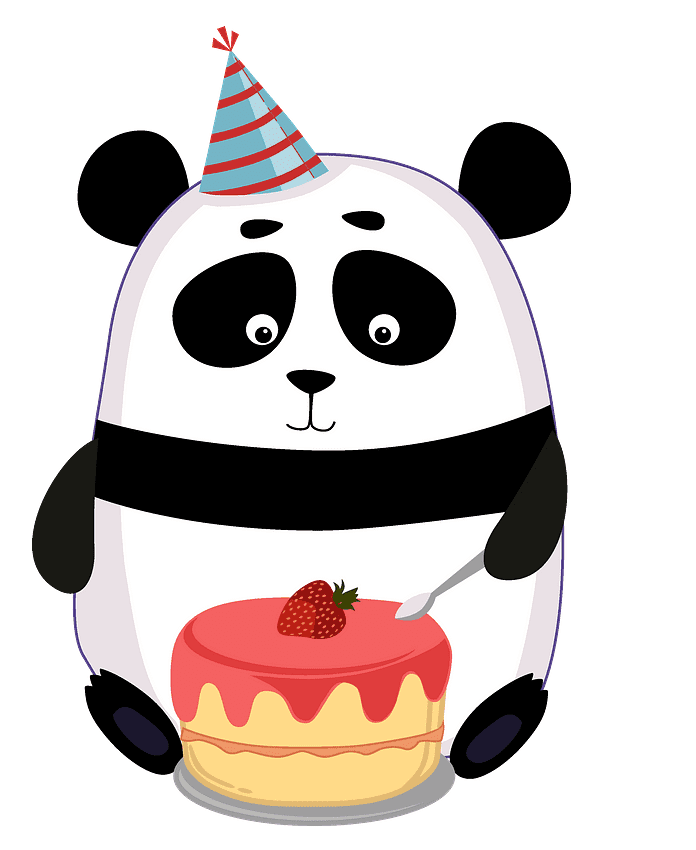 誕生日パンダのイラスト イラスト