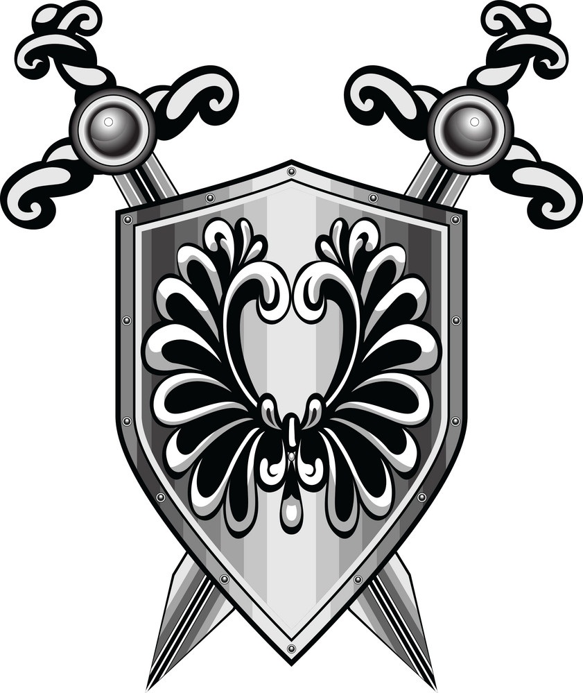 盾の紋章のイラスト