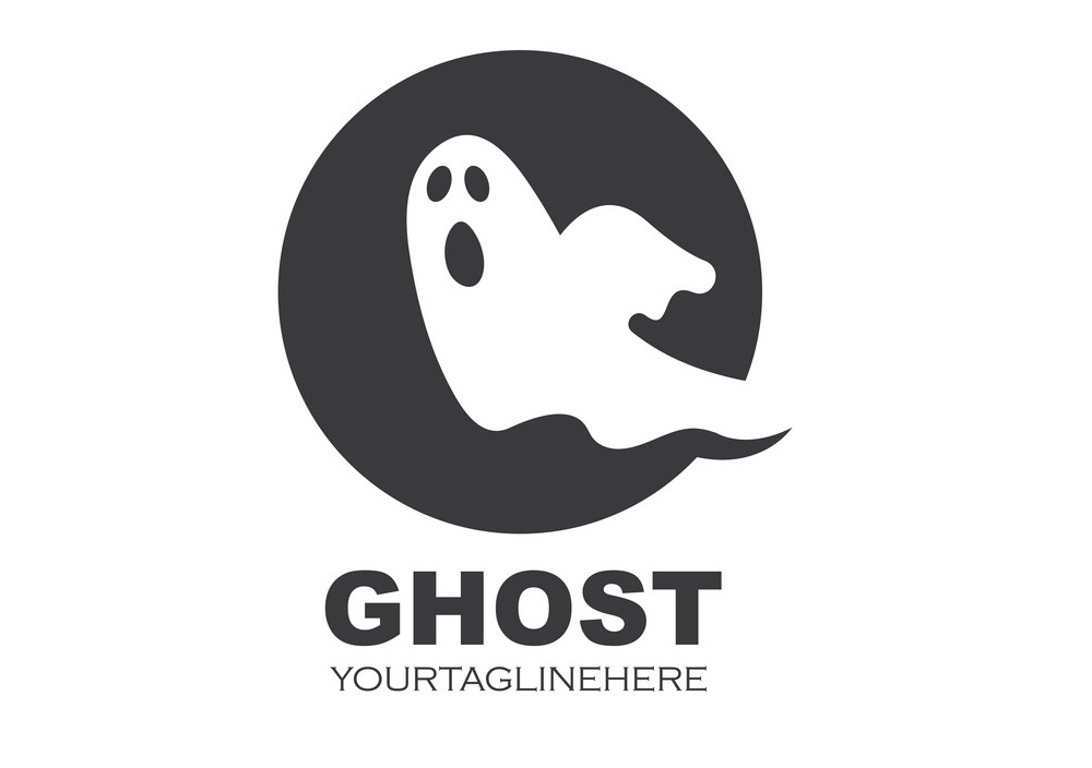 幽霊ロゴのイラスト イラスト