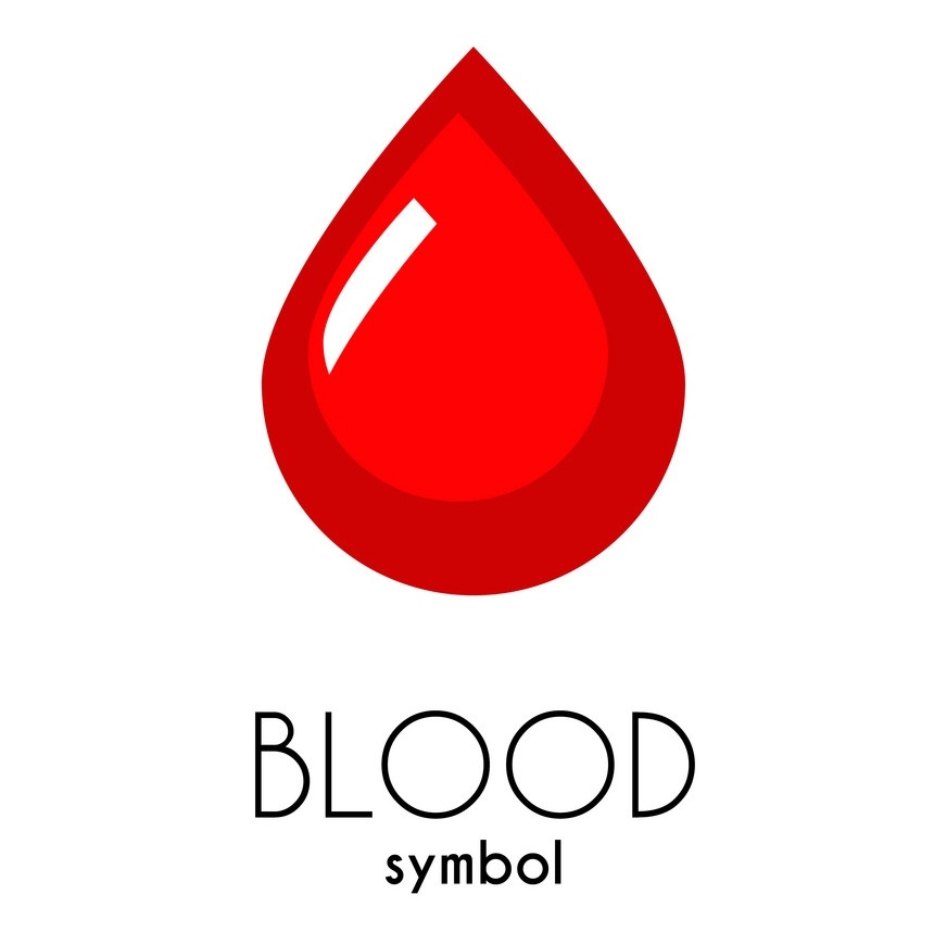 図の血滴のシンボル