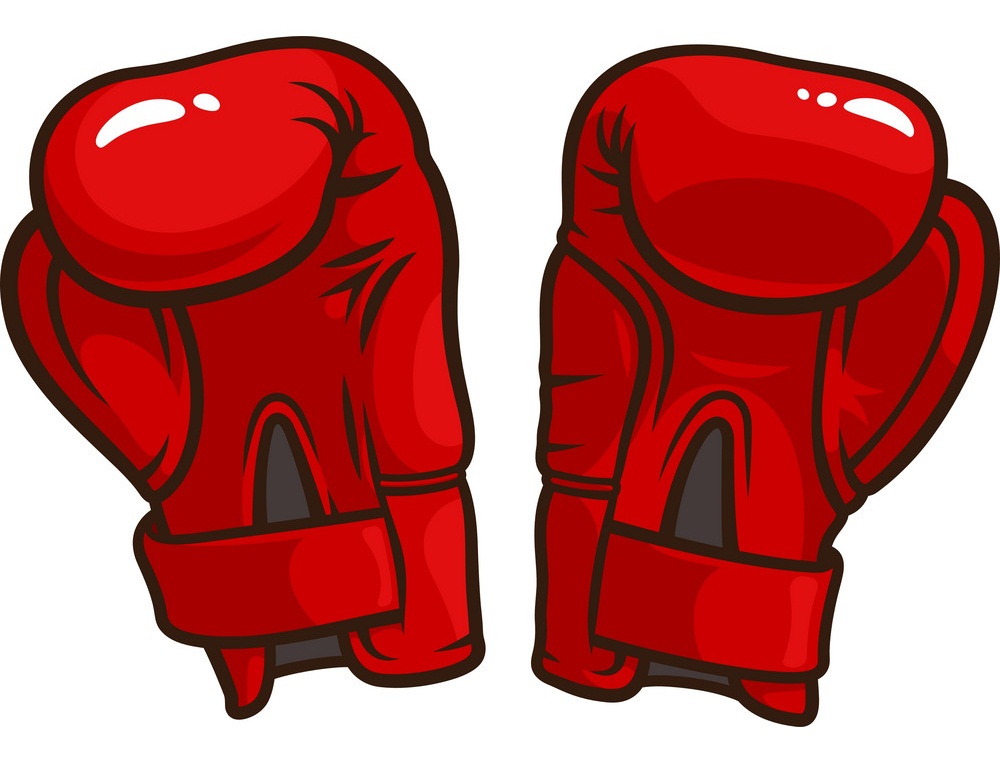 赤いボクシンググローブのイラスト