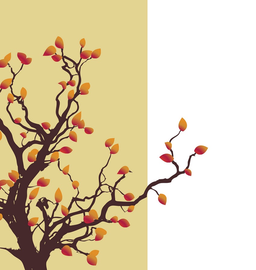 秋の木のイラスト 2