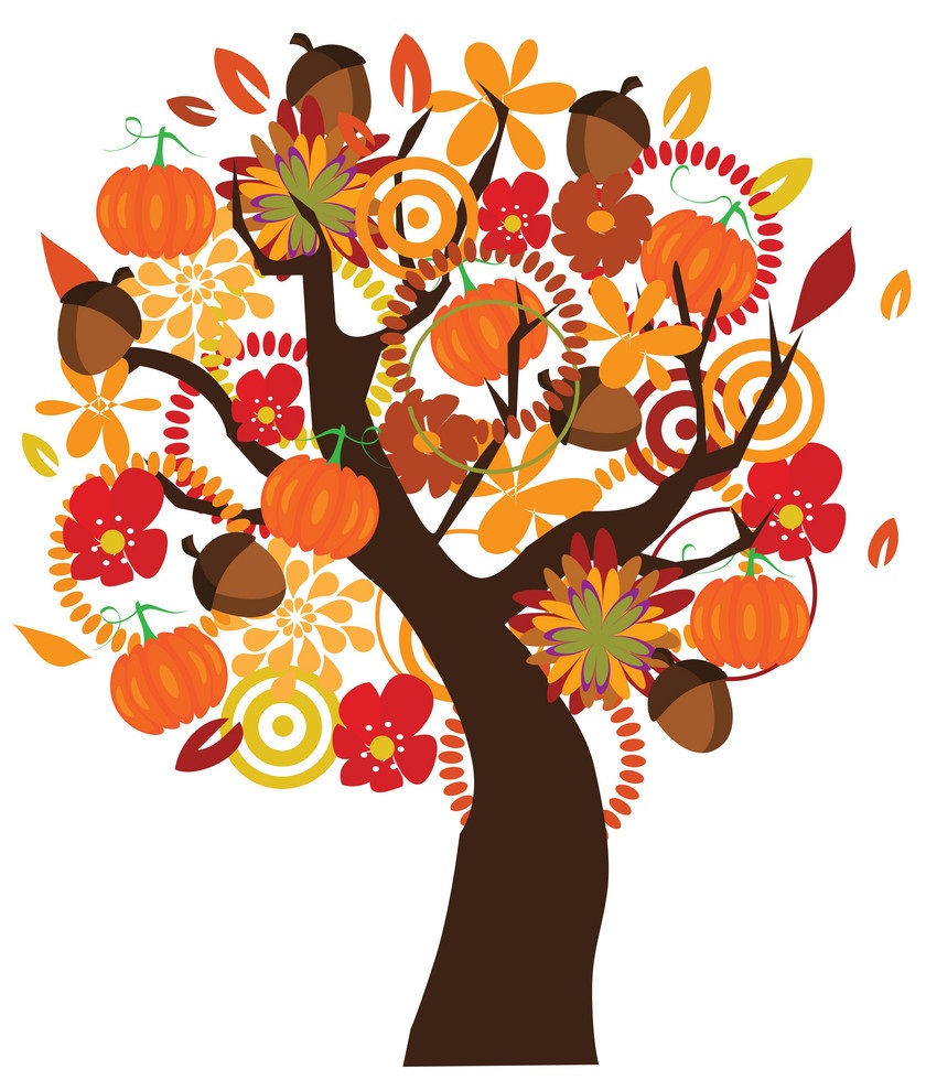 秋の木のイラスト イラスト